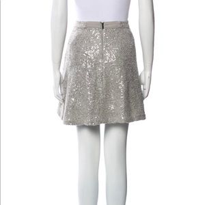 NWT Alice + Olivia gray sequins skirt size 8